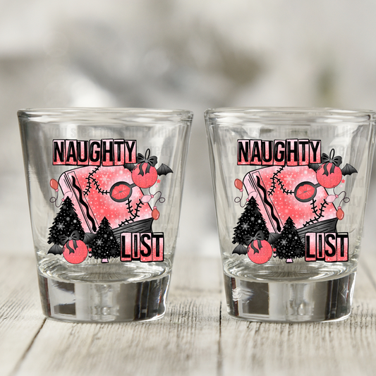 Naughty List   Shot Glass Decal