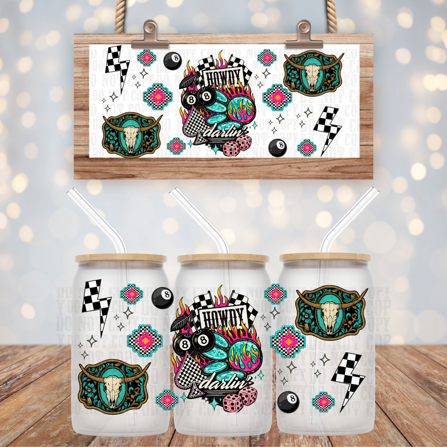 HOWDY DARLIN UV DTF CUP WRAP - Shop Exclusive