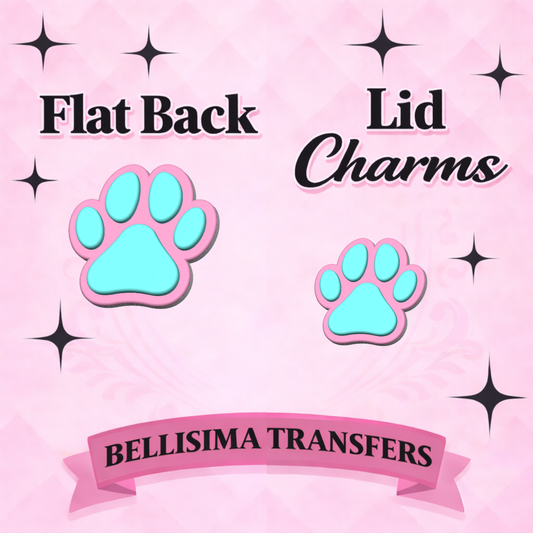 Flat Back Lid Charms – Dog Paw