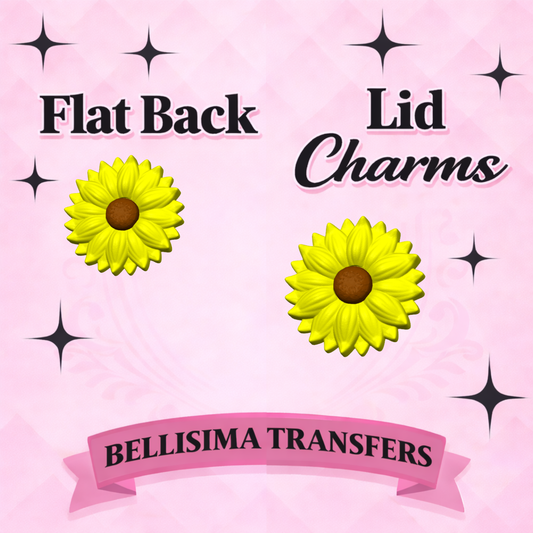 Flat Back Lid Charms – Sunflower