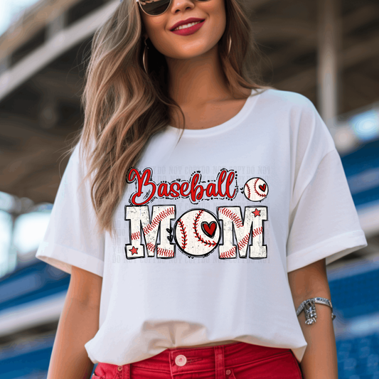STITCHED BASEBALL MAMA DTF