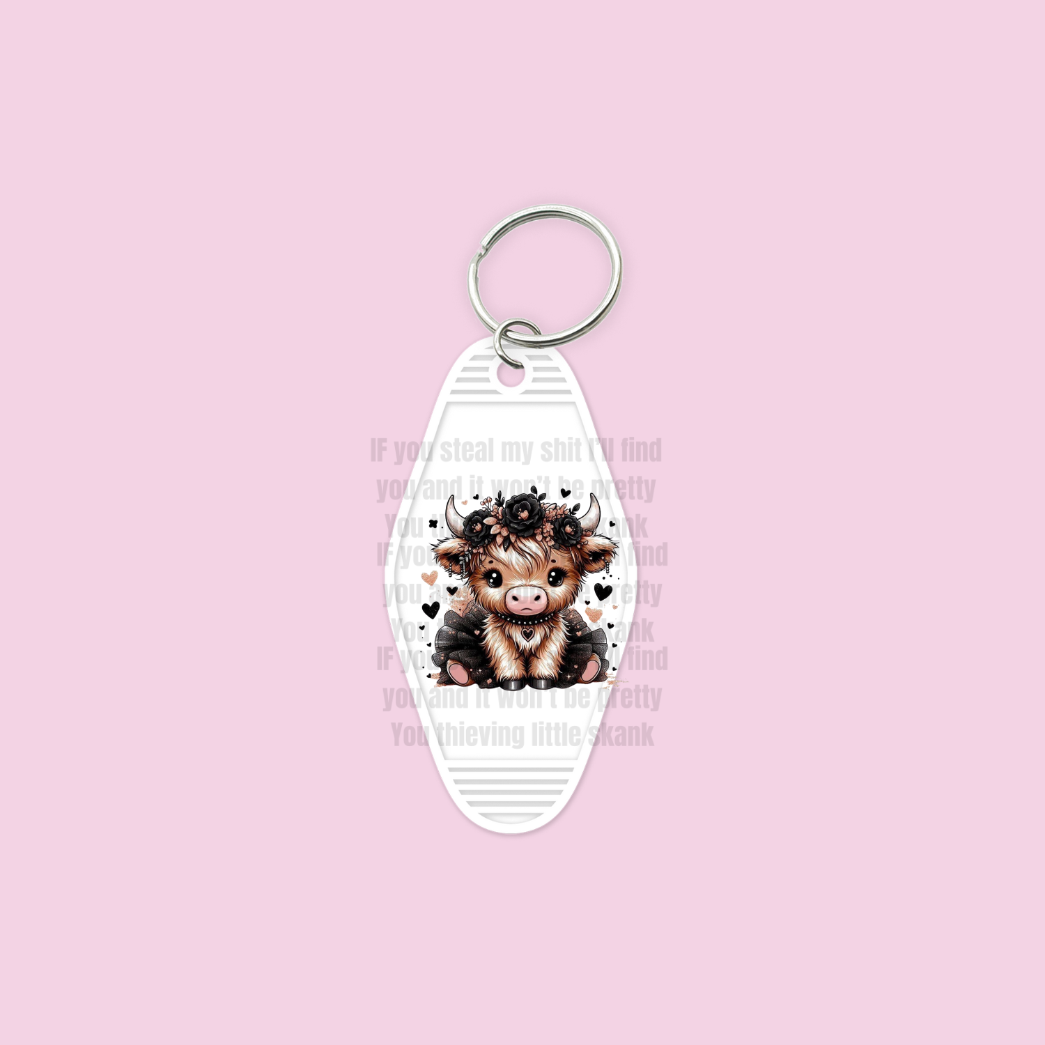 Boujee Cow Key Chain Decal – Bellisima Creations