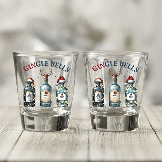 Gingle Bells  Shot Glass Decal