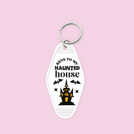 Haunted House  UV DTF Key Chain Decal