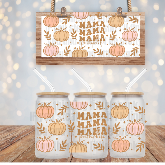 Mama Pumpkin UV DTF Cup Wrap