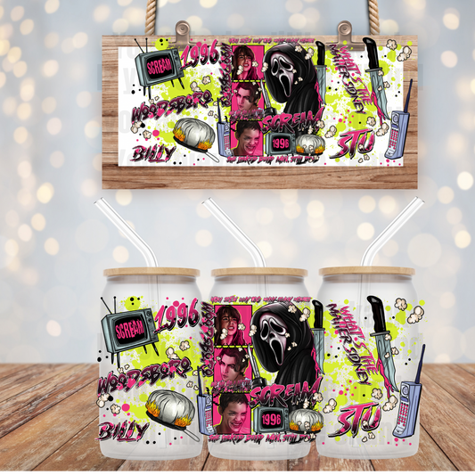 Pink Scream UV DTF Cup Wrap