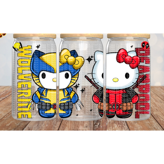 Dead Pool Cat UV DTF Wrap