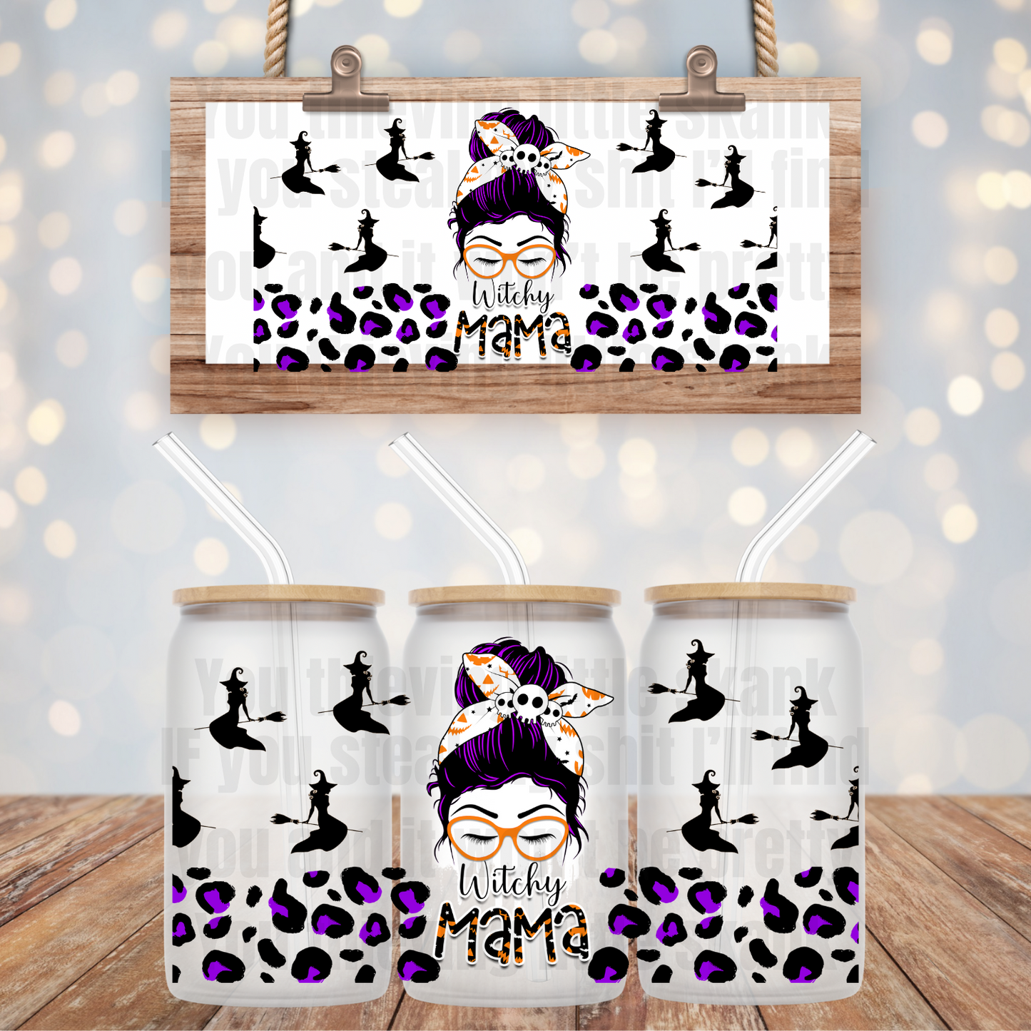 Witchy Mama  UV DTF Cup Wrap