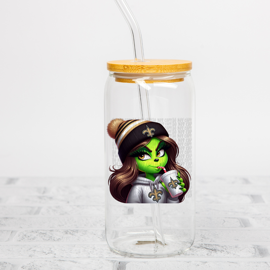 Green Saints Girl UV DTF Decal