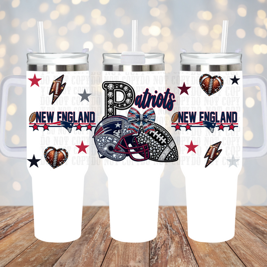 40OZ PATRIOTIC FAUX RHINESTONE UV DTF CUP WRAP