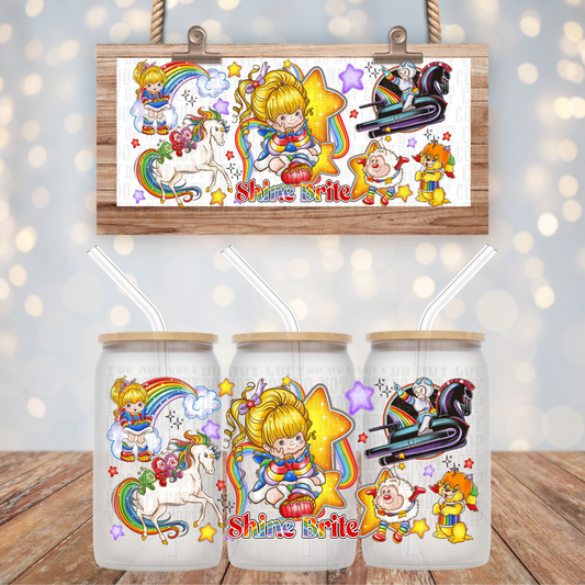 RAINBOW BRIGHT UV DTF CUP WRAP