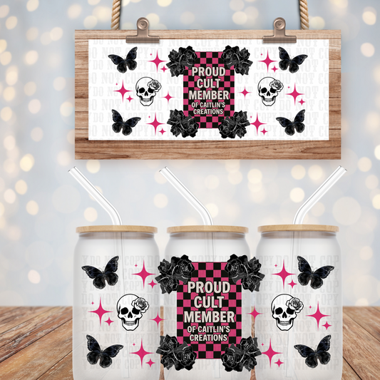 PROUD CULT MEMBER  UV DTF CUP WRAP