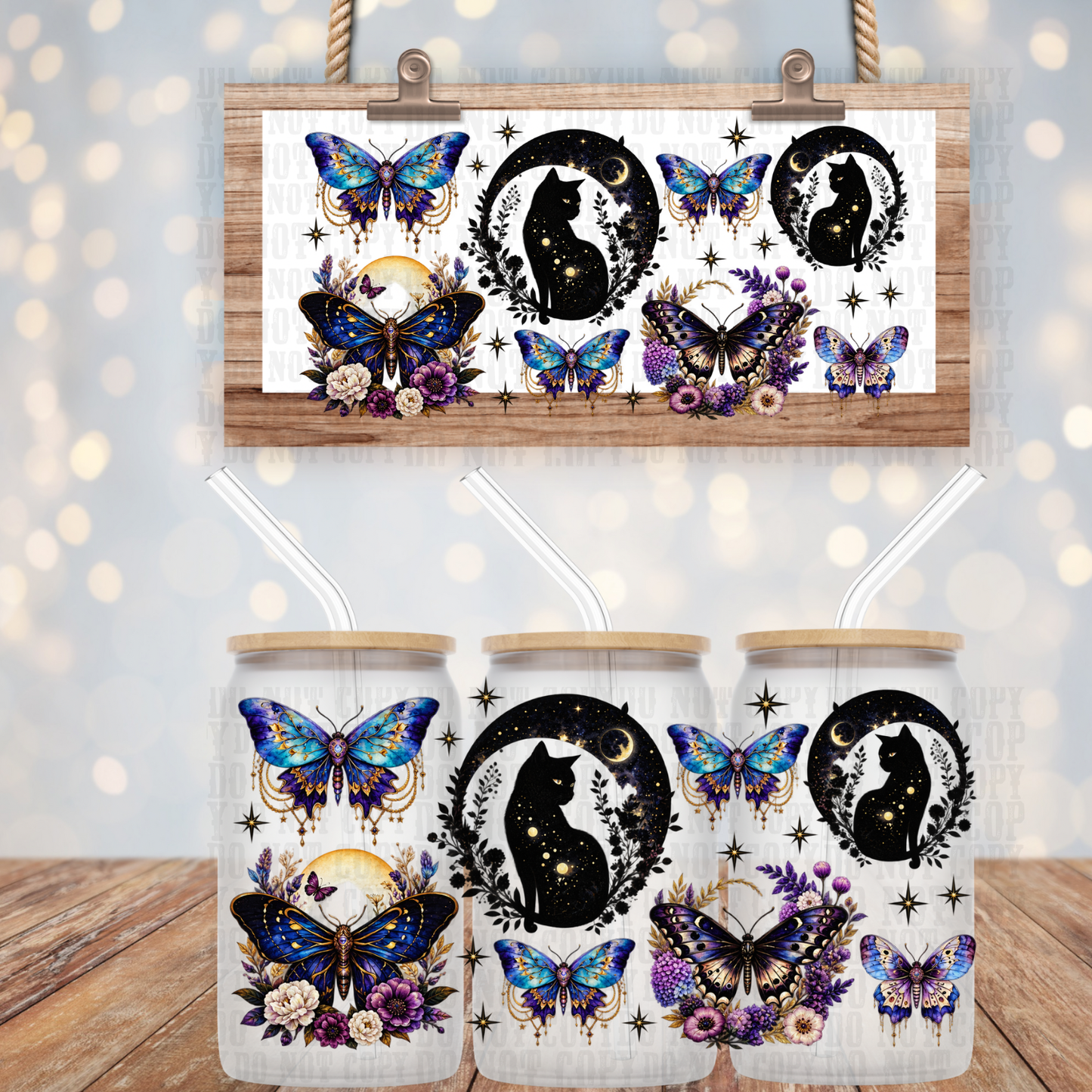 VELVET MOON UV DTF CUP WRAP