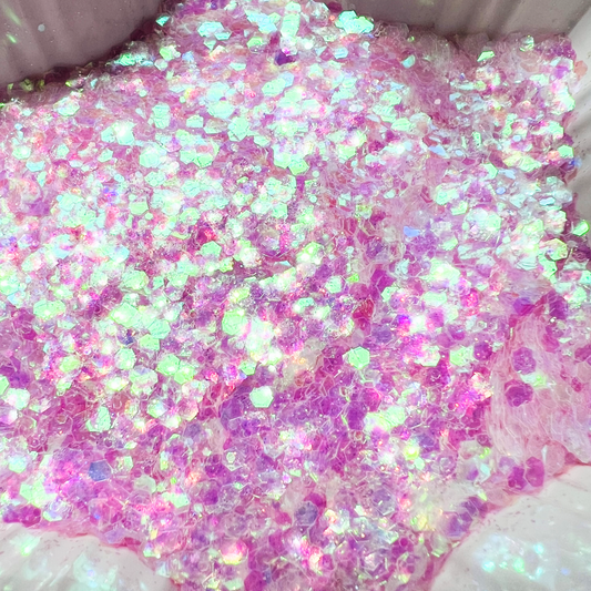 VERY CUTESY-  Blush Pink Color Shift Chunky Mix Glitter