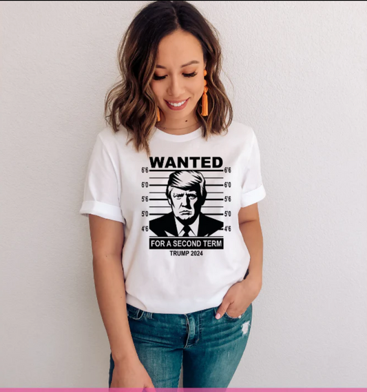 WANTED TRUMP 2024 Single  Color Screen Print