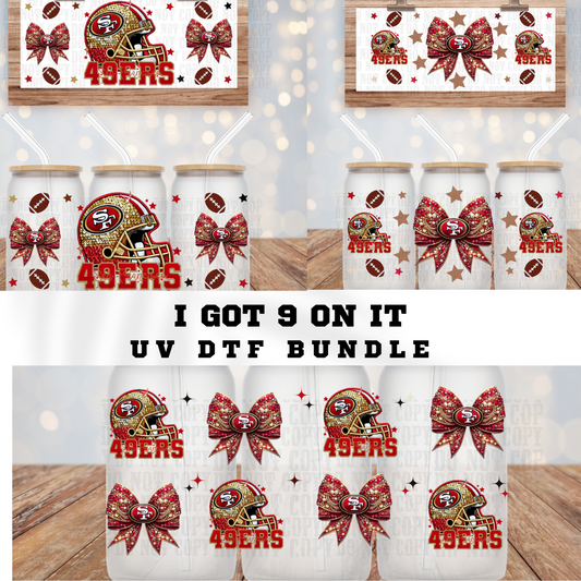 COQUETTE 9'ER FOOTBALL BUNDLE UV DTF CUP WRAP