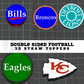 DOUBLE SIDED 3D FOOTBALL BUNDLE STRAW TOPPERS STANDARD OR STANLEY