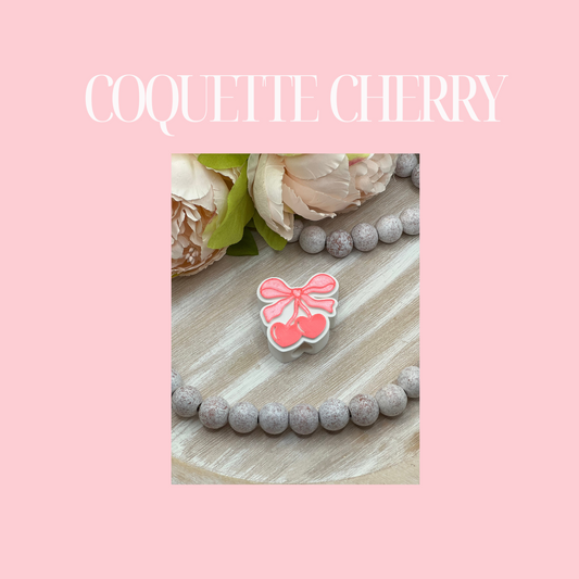 3D COQUETTE CHERRIES Straw Topper- STANDARD SIZE and STANLEY SIZE