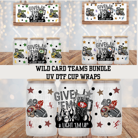 Wildcard Football Bundle UV DTF CUP WRAP