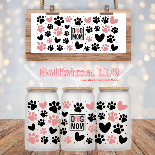 Dog Mom Paw Print  UV DTF Cup Wrap