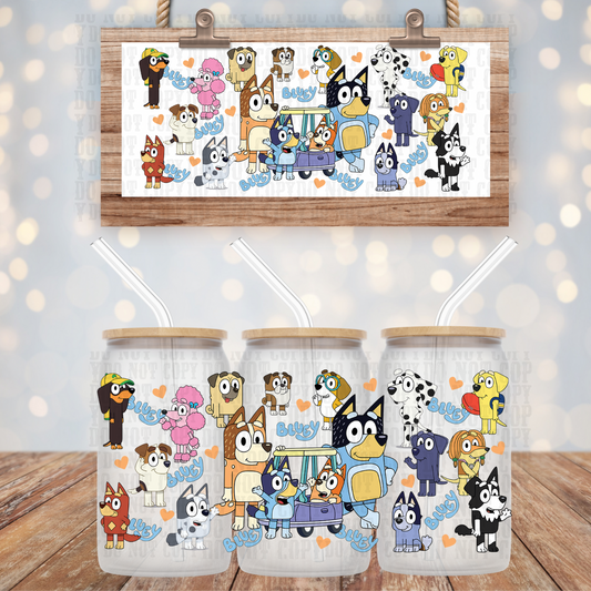 Cute Dog UV DTF Cup Wrap