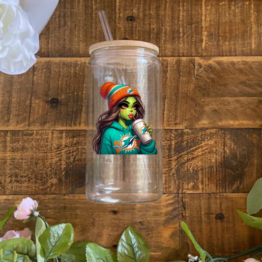 Dolphin Green Girl UV DTF Decal