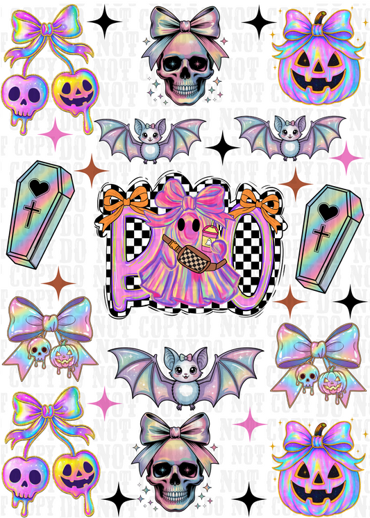 HOLOGRAPHIC GHOSTY UV DTF ELEMENT SHEET -SHOP EXCLUSIVE