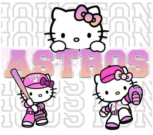 Pink Baseball Kitty